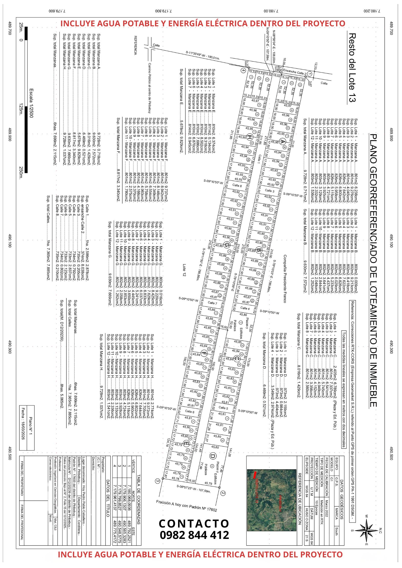 Plano de Lotes Piribebuy